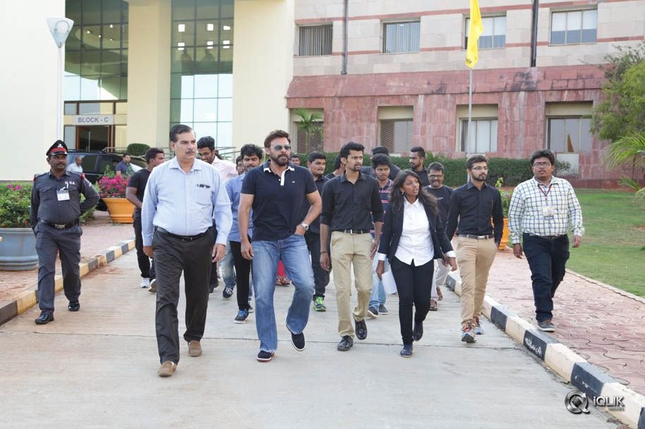 Venkatesh-Guru-Movie-Promotions-At-BITS-Hyderabad-Campus